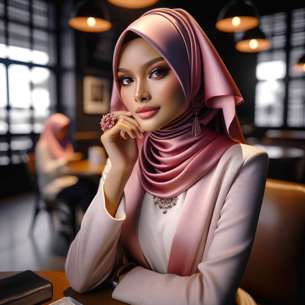 PREZ Hijab Starch Pink Fresh 1